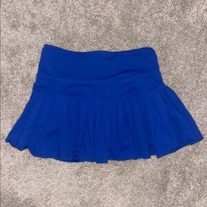 Gold Hinge Blue Pleated Athletic Skirt